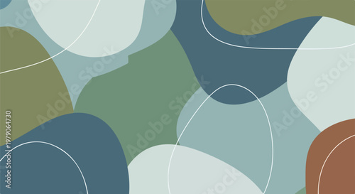 Abstract composition of colorful shapes