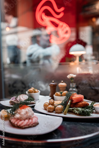 Photography Seafood smorgasbord in Stockholm, Sweden