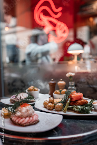 Photography Seafood smorgasbord in Stockholm, Sweden