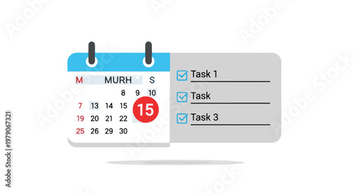 Calendar with task list page.