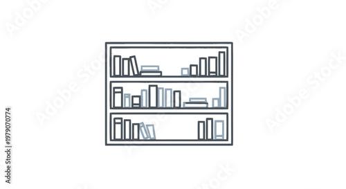 vector illustration of a bookshelf