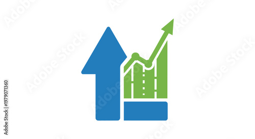 Abstract design showing financial growth, upward trends, business success, and investment