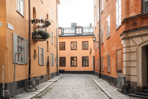 Photography Gamla Stan old city in Stockholm, Sweden