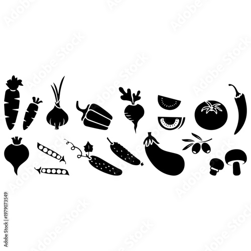 Vegetable Assortment Icons