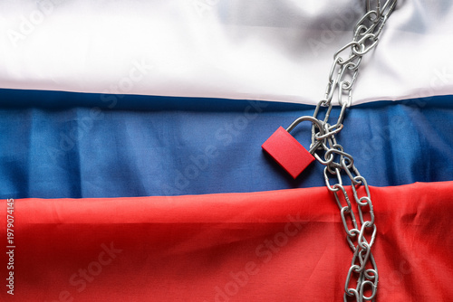 Chains with lock on flag of...