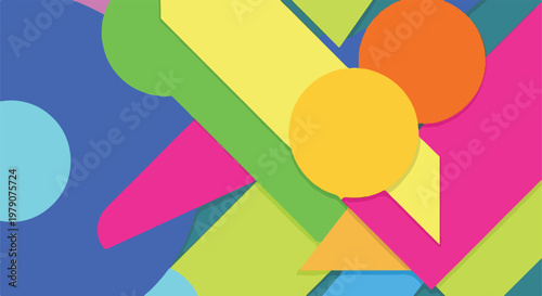 Colorful Abstract Shapes and Geometric Forms.