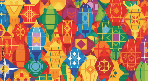 Colorful Geometric Patterns and Shapes.