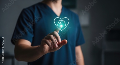 Digital heart connection a futuristic representation of healthcare and technology