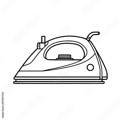 Electric Iron Isolated on White Background