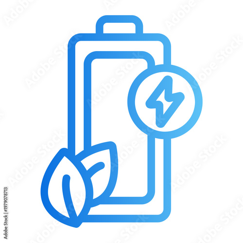 Eco battery Line Gradient Icon