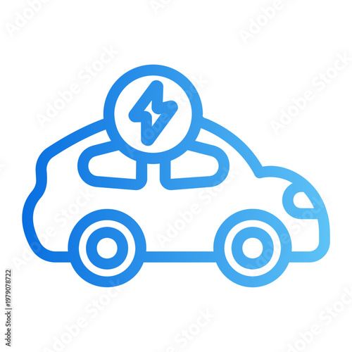Electric car Line Gradient Icon