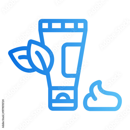 Eco cosmetic bottle Line Gradient Icon