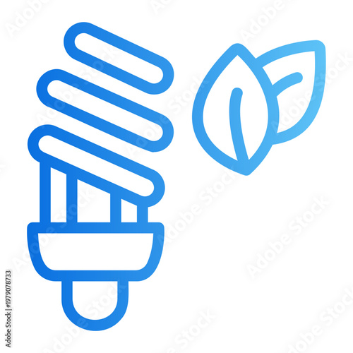 Energy saving bulb Line Gradient Icon