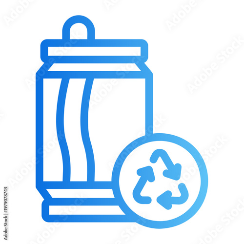 Metal recycle Line Gradient Icon