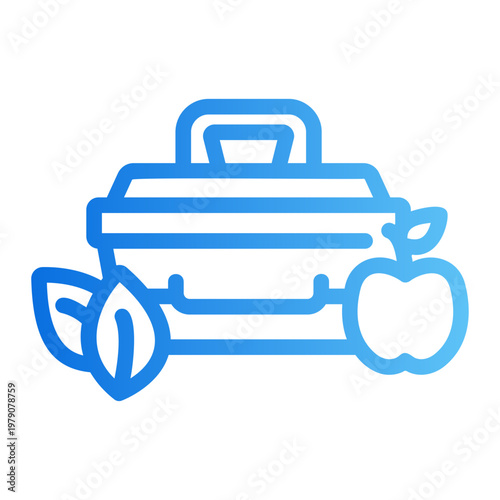Lunch box Line Gradient Icon