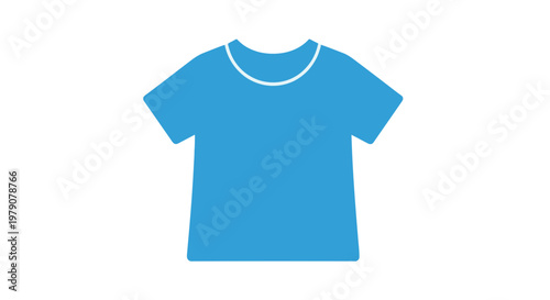 Blue T Shirt Illustration Graphic Design.