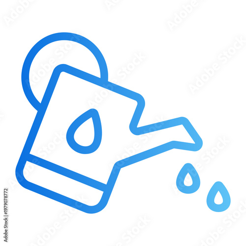 Plant watering can Line Gradient Icon