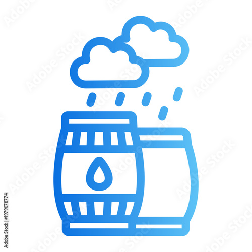 Rainwater Line Gradient Icon