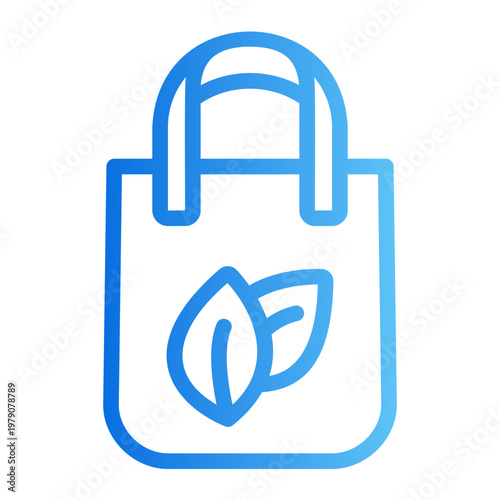 Reusable shopping bag Line Gradient Icon