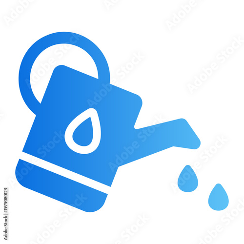 Plant watering can Line Gradient Icon