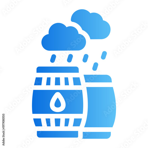Rainwater Line Gradient Icon