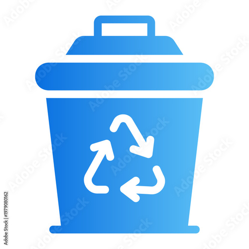 Recycling bin Line Gradient Icon