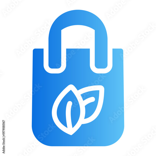Reusable shopping bag Line Gradient Icon