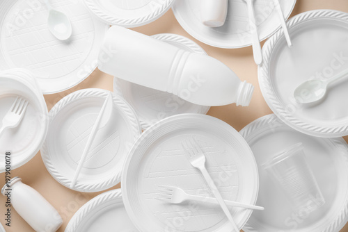 Different white plastic tab...