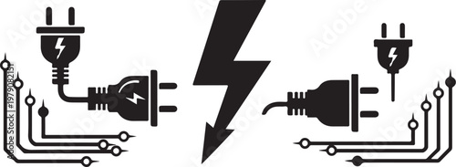 Electricity flow interrupted by a broken connection suddenly stops