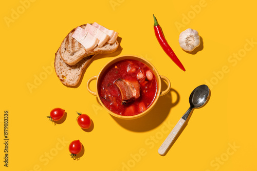 Bowl of traditional Ukraini...
