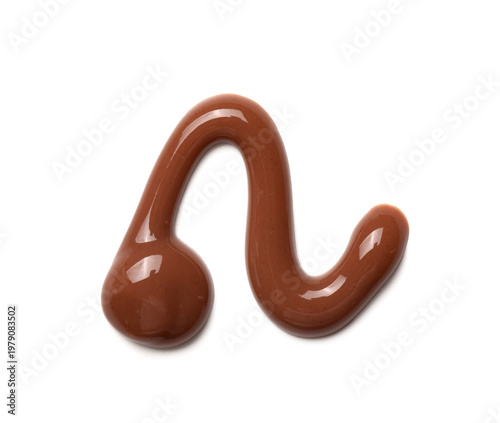 Melted chocolate zigzag on ...
