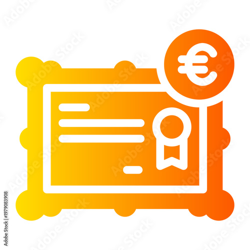 euro gradient icon