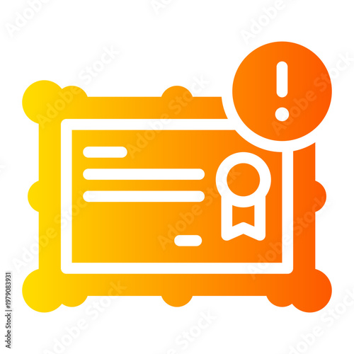 warning gradient icon