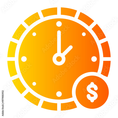 wall clock gradient icon