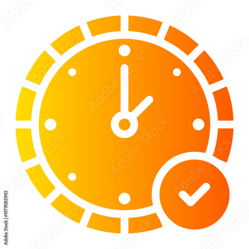 wall clock gradient icon
