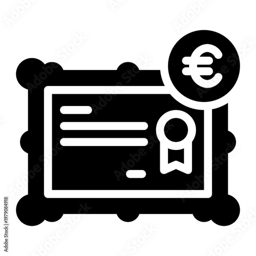 euro glyph icon
