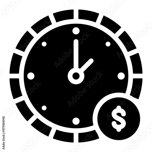 wall clock glyph icon