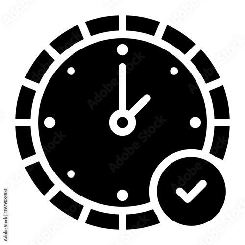 wall clock glyph icon