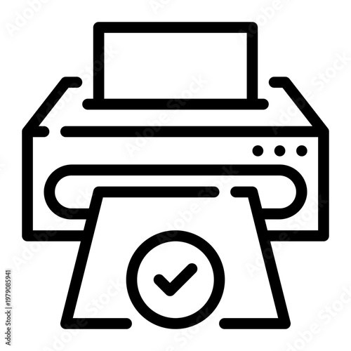 printer line icon