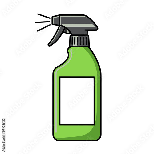 Green Spray Bottle Vector Icon