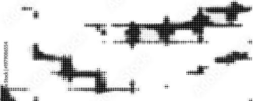 Abstract halftone background pattern. Monochrome geometric vector line illustrationPrint