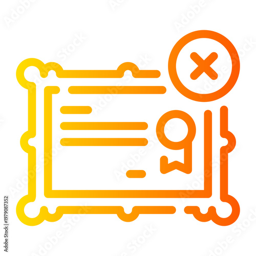 delete gradient icon
