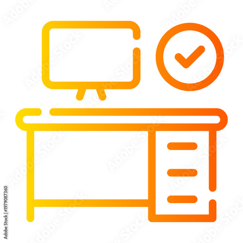 desk gradient icon