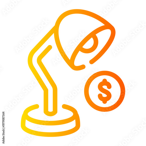 desk lamp gradient icon
