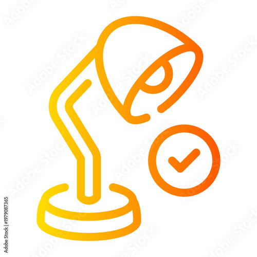 desk lamp gradient icon