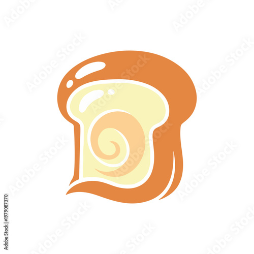 Cinnamon Swirl Brioche Bread Illustration.