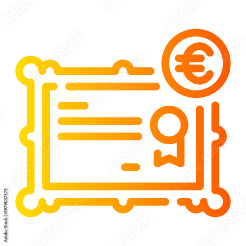 euro gradient icon