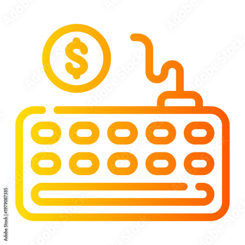 keyboard gradient icon