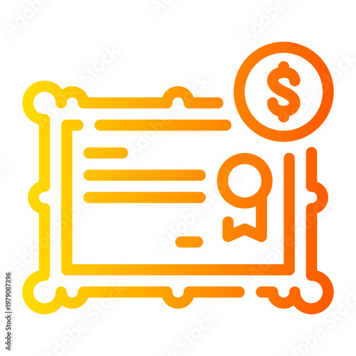 money gradient icon