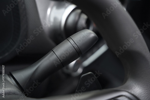 View of wiper control stalk...